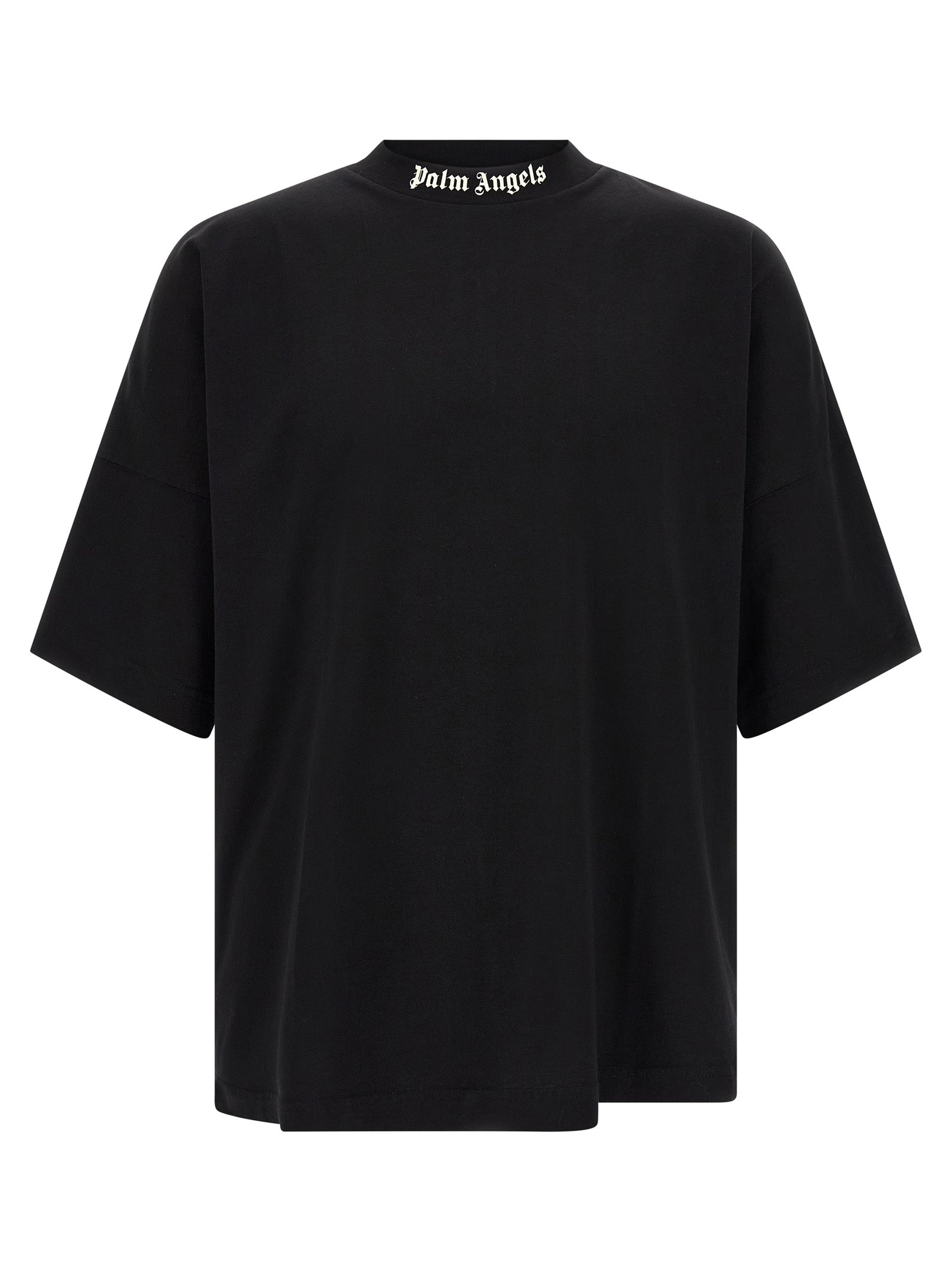 Schwarzes Baumwoll-T-Shirt