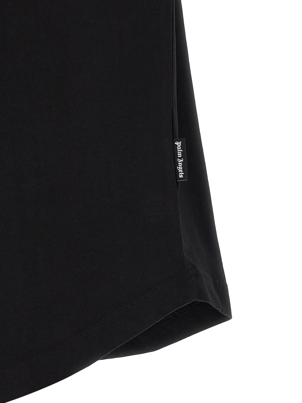 Schwarzes Baumwoll-T-Shirt