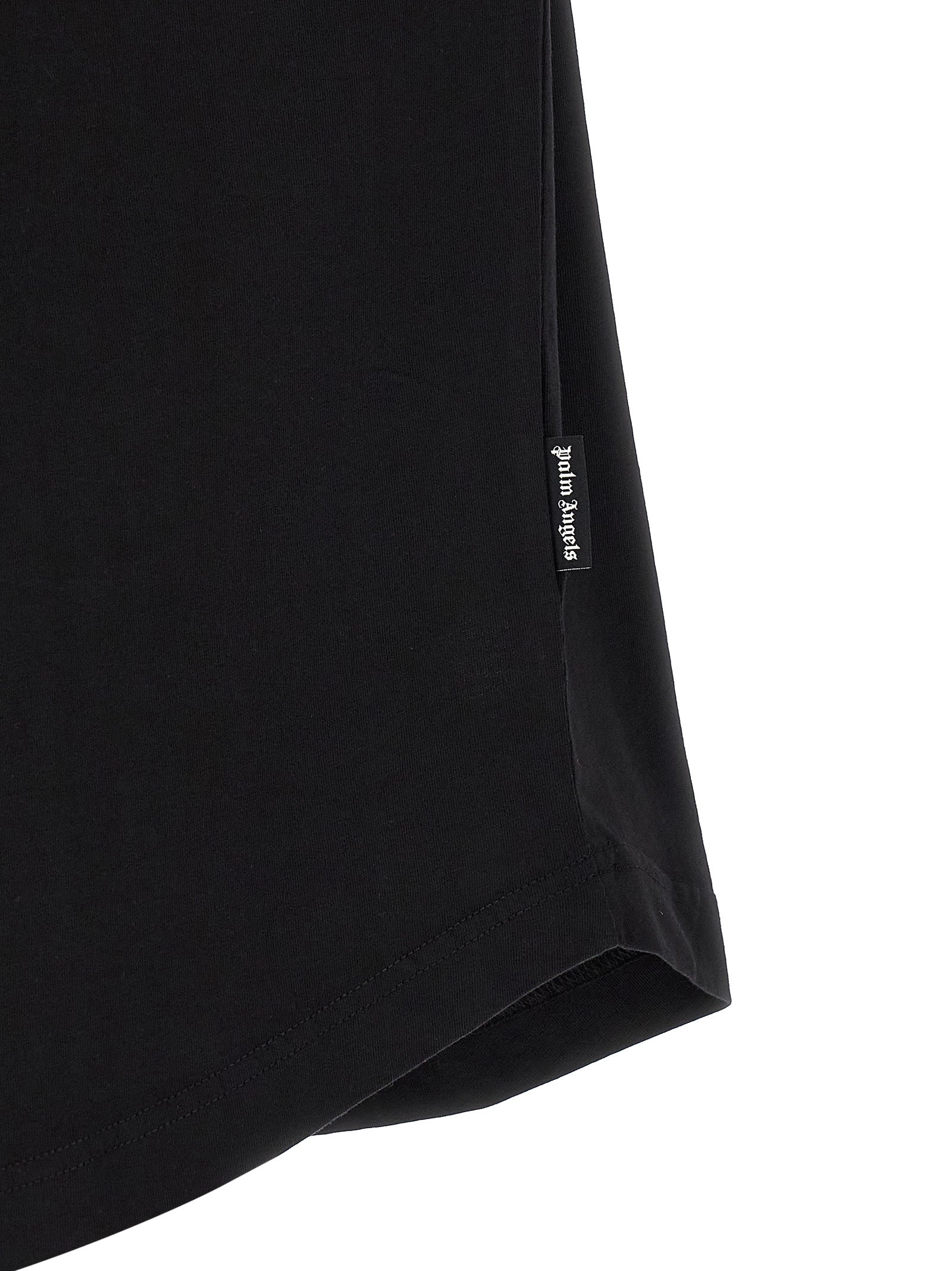 Schwarzes Baumwoll-T-Shirt