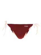 Bordeaux-farbener Polyester-Bikini