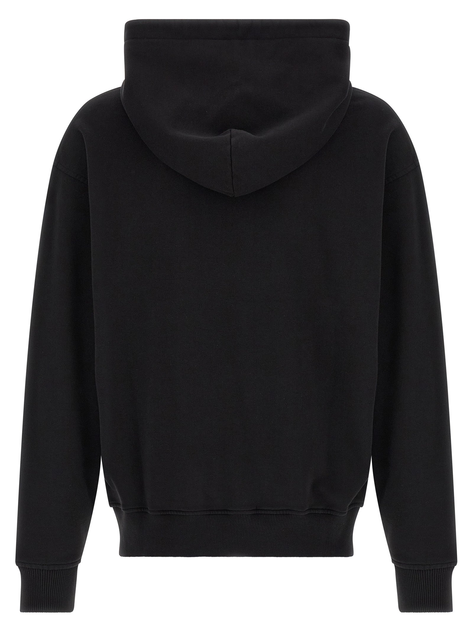 Schwarzer Baumwoll-Sweatshirt