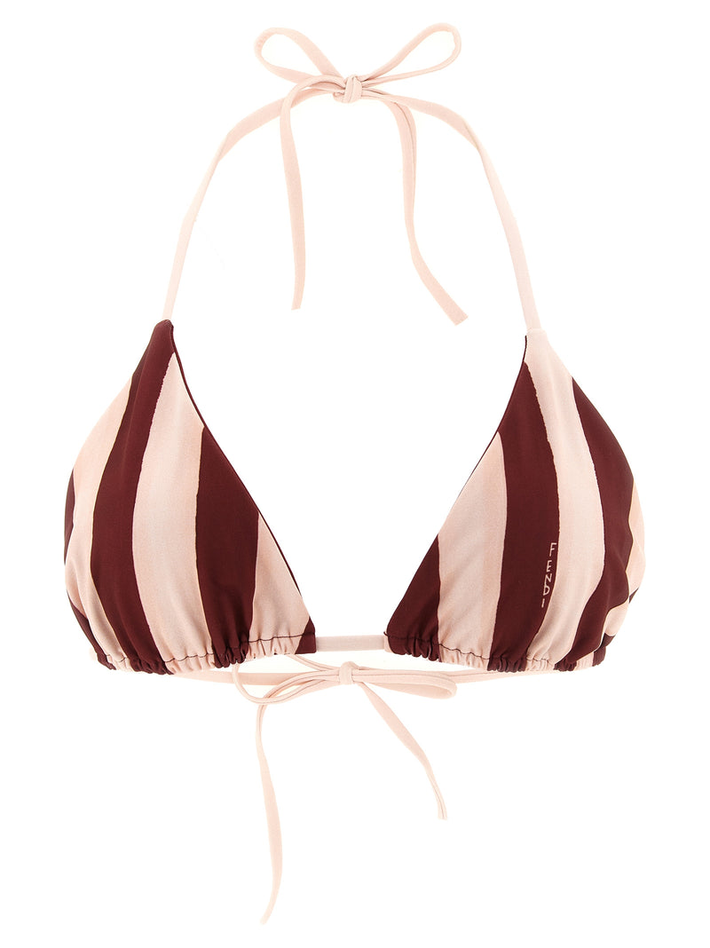 Bordeaux-farbener Polyester-Bikini