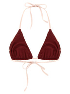 Bordeaux-farbener Polyester-Bikini