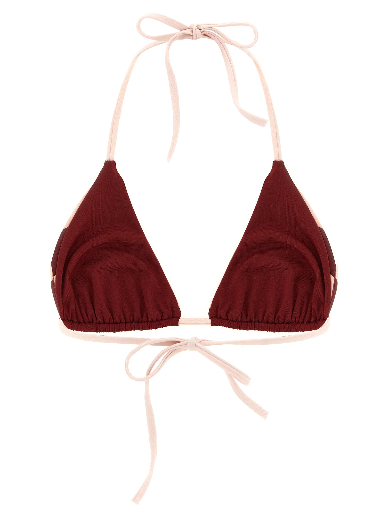 Bordeaux-farbener Polyester-Bikini