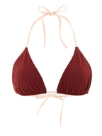 Bordeaux-farbener Polyester-Bikini