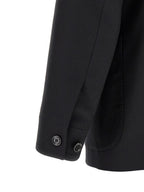 Schwarze Kaschmir-Jacke in voller Länge