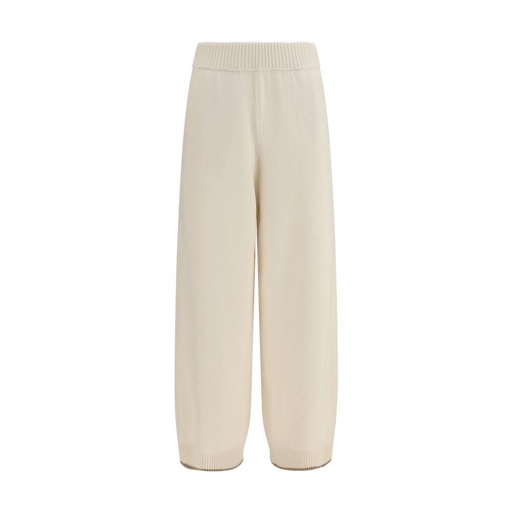 Weiße Kaschmir-Freizeithose Brunello Cucinelli