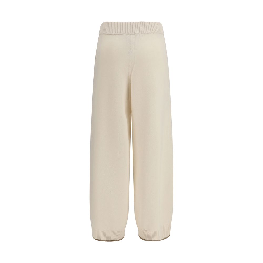 Weiße Kaschmir-Freizeithose Brunello Cucinelli