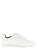 Weiße Kalbsleder Low-Top-Sneaker