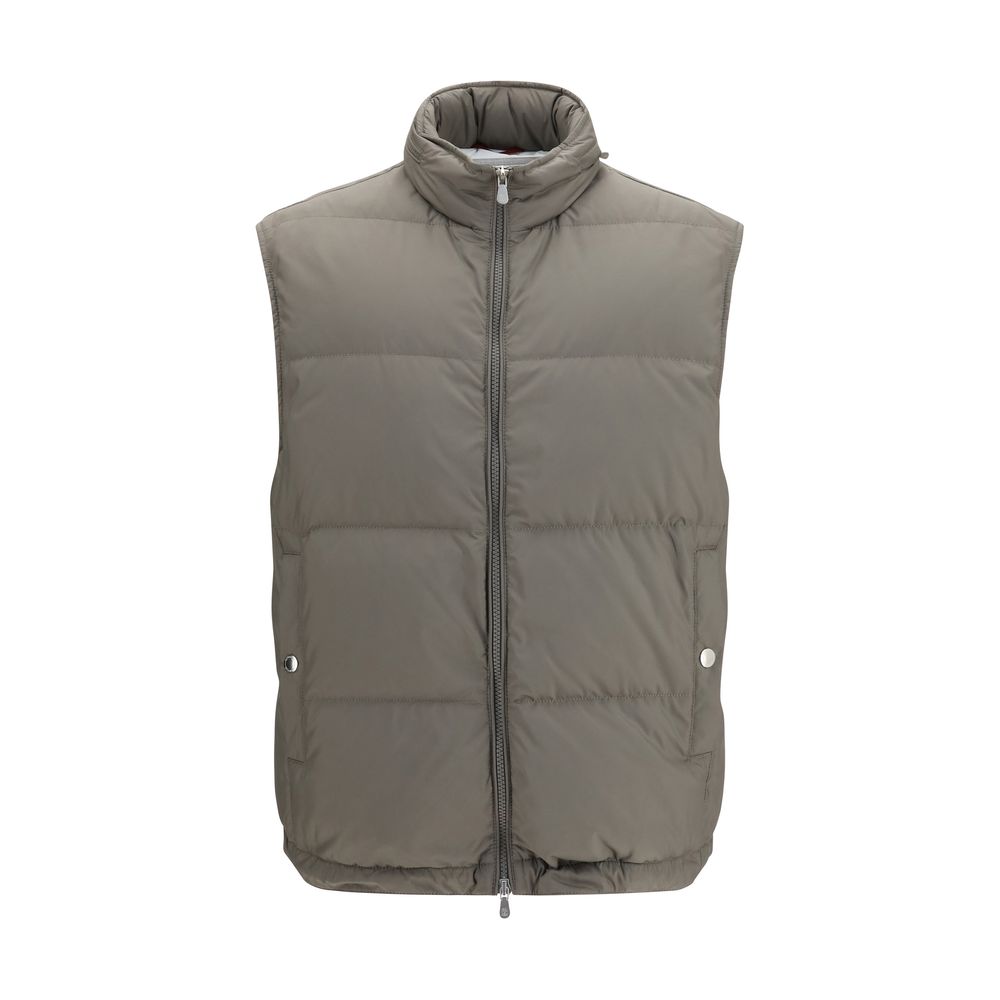 Graue ärmellose Polyester-Weste