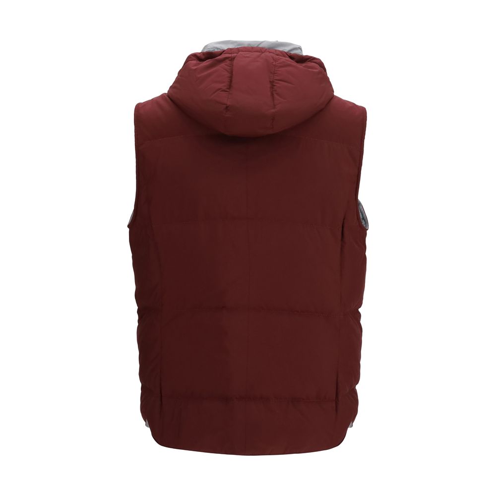Ärmellose Jacke in Bordeaux aus Polyester