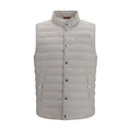 Weiße ärmellose Polyester-Jacke