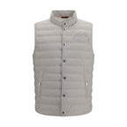 Weiße ärmellose Polyester-Jacke