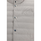 Weiße ärmellose Polyester-Jacke