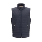 Ärmellose blaue Jacke aus Polyester