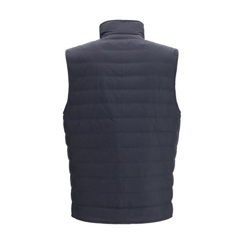 Ärmellose blaue Jacke aus Polyester