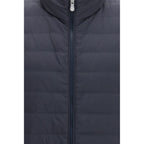 Ärmellose blaue Jacke aus Polyester