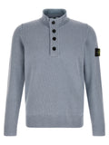 Blaue Strickjacke aus Wolle