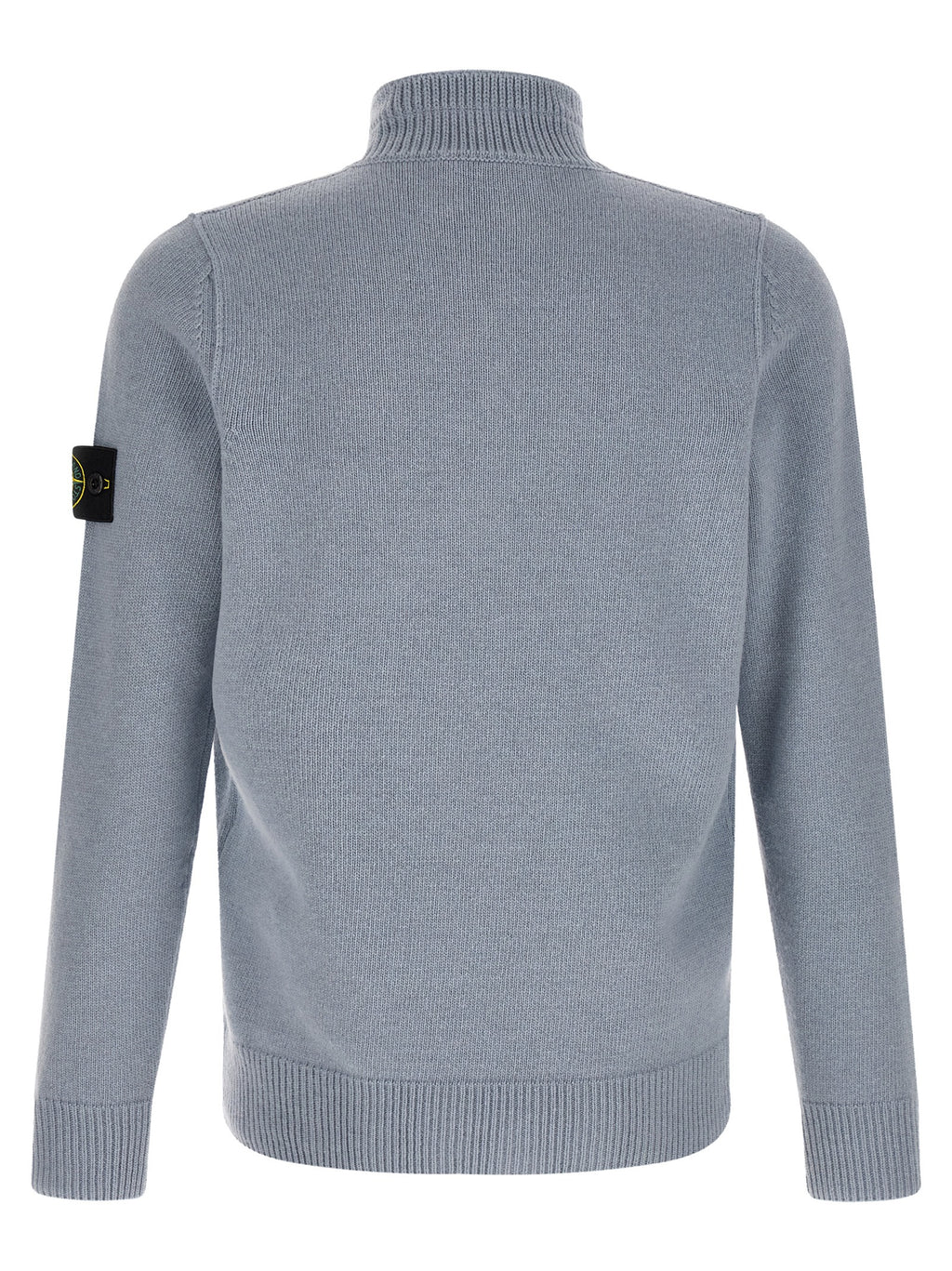 Blaue Strickjacke aus Wolle