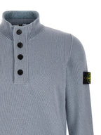 Blaue Strickjacke aus Wolle