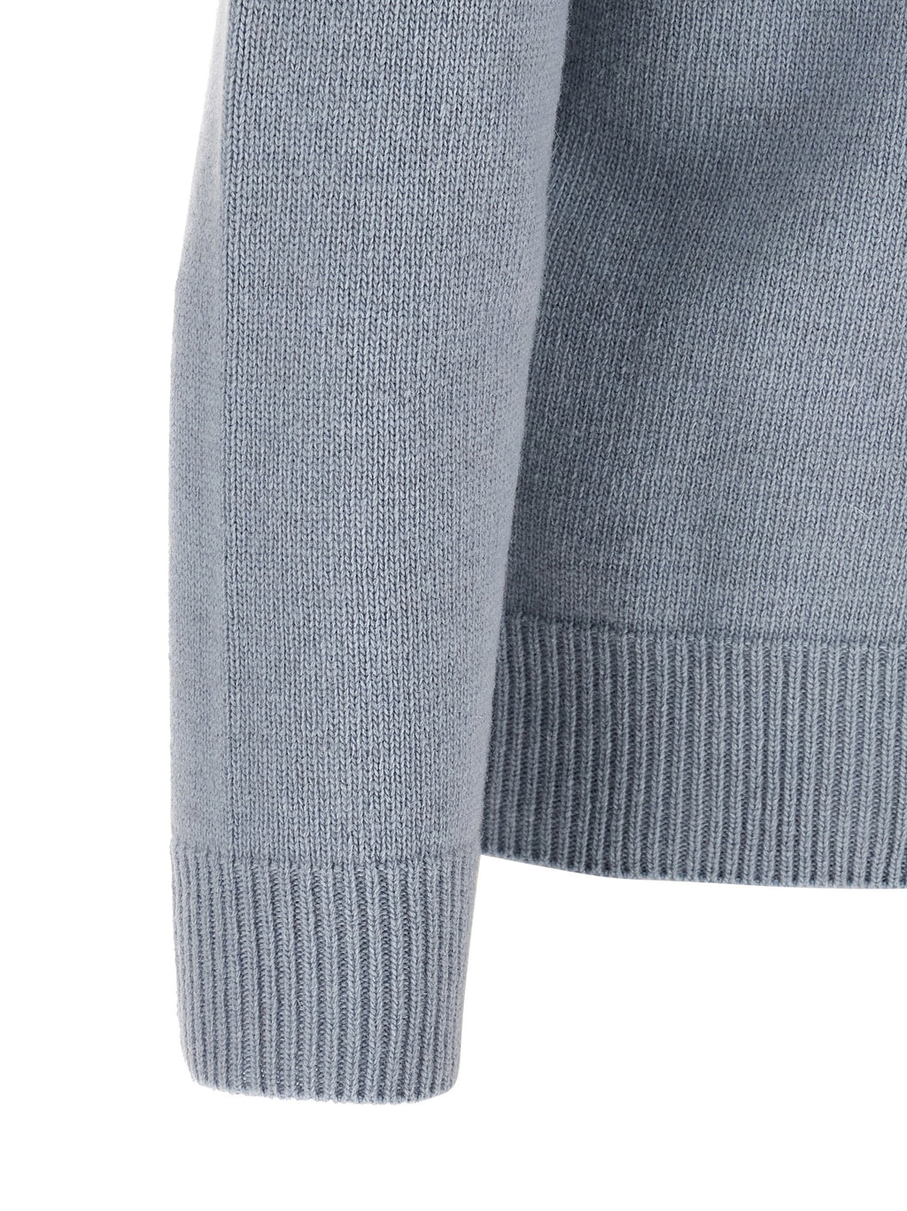 Blaue Strickjacke aus Wolle