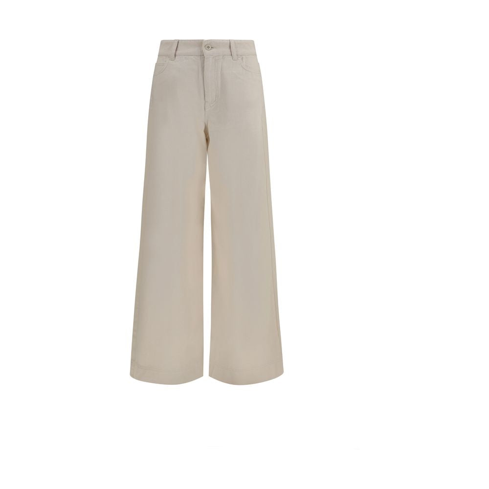Weiße Baumwollhose im Casual-Look