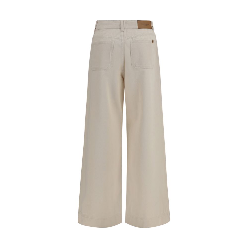 Weiße Baumwollhose im Casual-Look