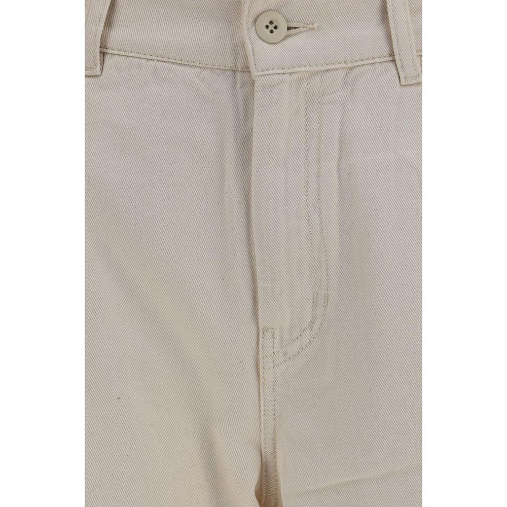 Weiße Baumwollhose im Casual-Look