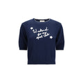 Blauer Baumwoll-Sweatshirt