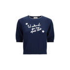 Blauer Baumwoll-Sweatshirt