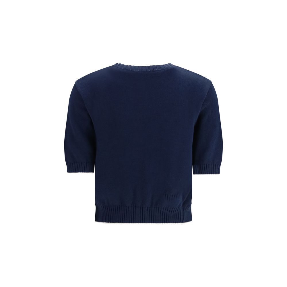 Blauer Baumwoll-Sweatshirt