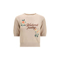 Beige Baumwoll-Sweatshirt