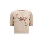 Beige Baumwoll-Sweatshirt