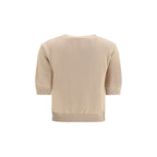 Beige Baumwoll-Sweatshirt