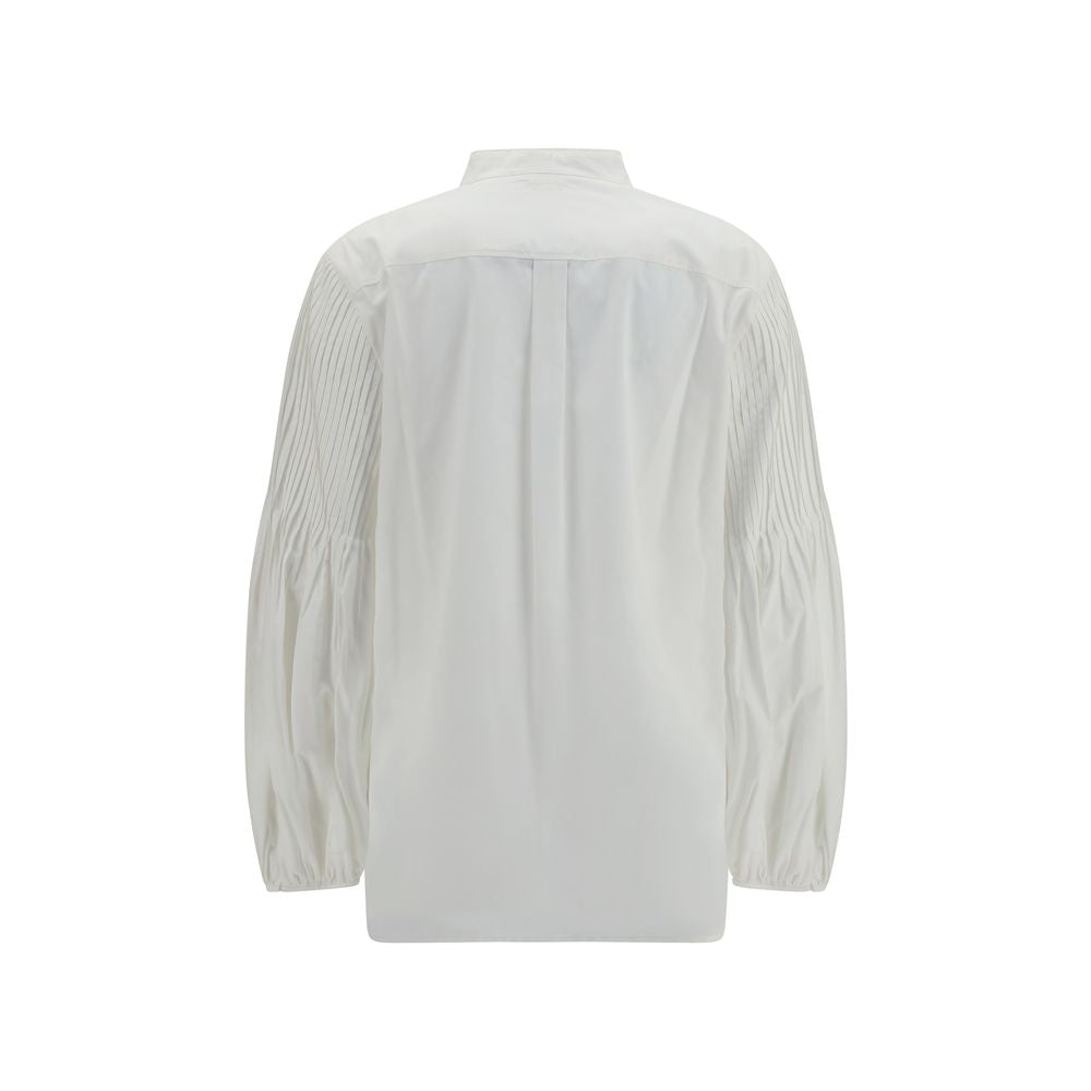 Weiße Baumwollbluse