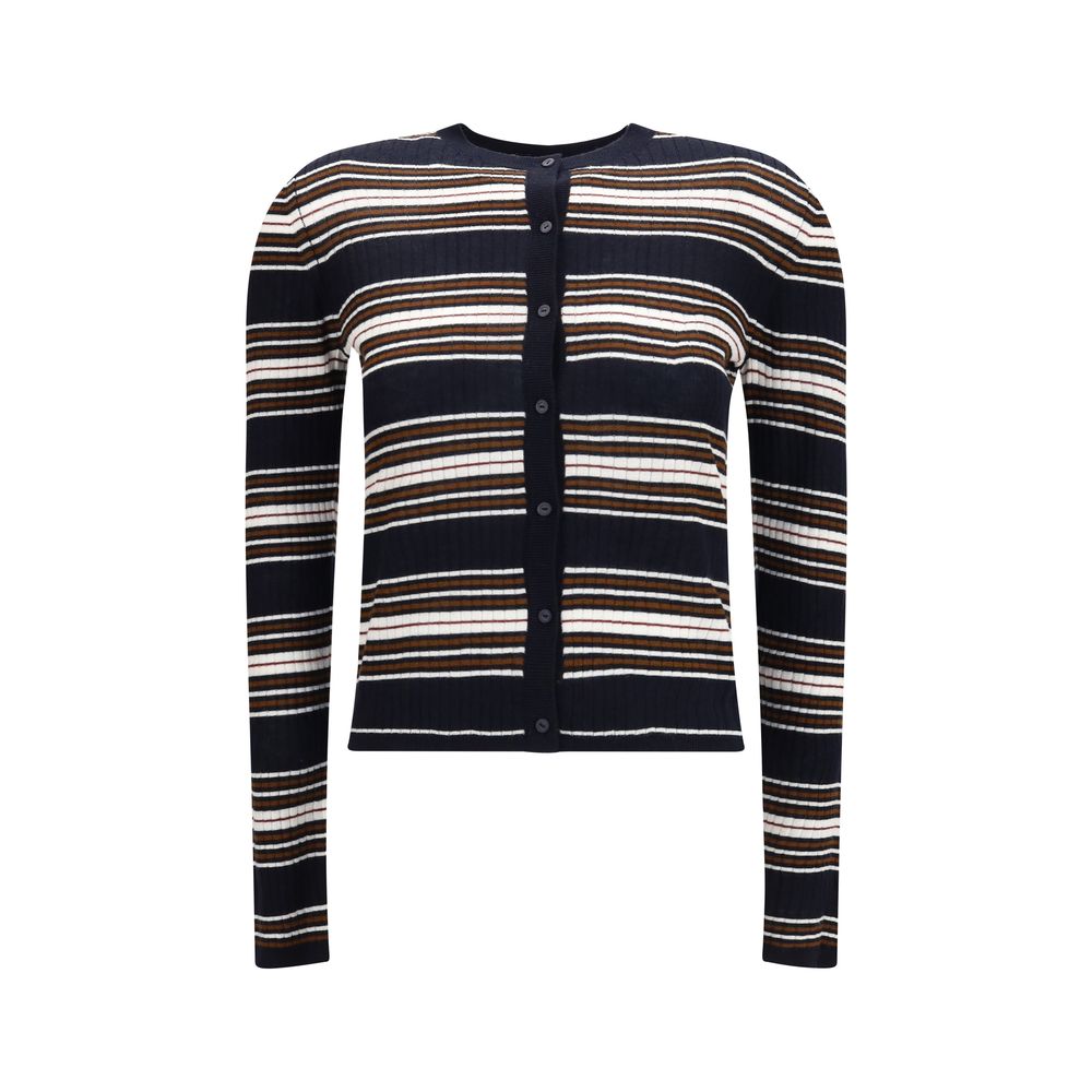 Blauer Seiden-Cardigan