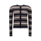 Blauer Seiden-Cardigan