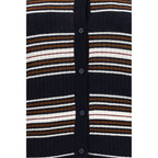Blauer Seiden-Cardigan