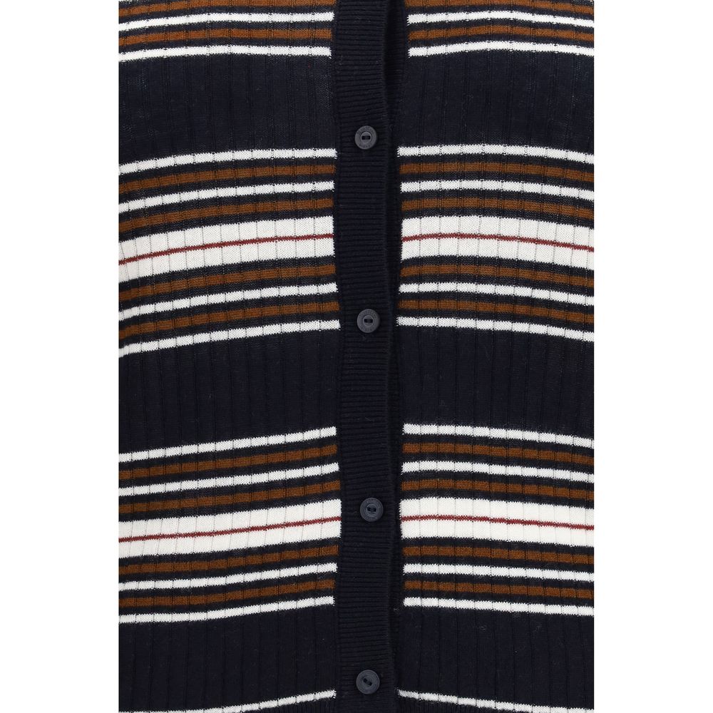Blauer Seiden-Cardigan