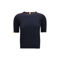Blaues Seiden-T-Shirt
