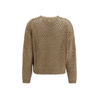 Beige Baumwoll-Sweatshirt