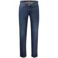Blaue Straight-Leg-Jeans aus Baumwolle