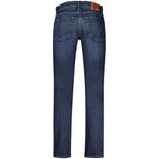 Blaue Straight-Leg-Jeans aus Baumwolle