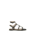 Schwarze Bos Taurus Kalbsleder-Sandalen