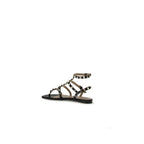 Schwarze Bos Taurus Kalbsleder-Sandalen