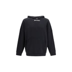 Schwarzer Baumwoll-Sweatshirt