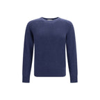 Blauer Kaschmirpullover