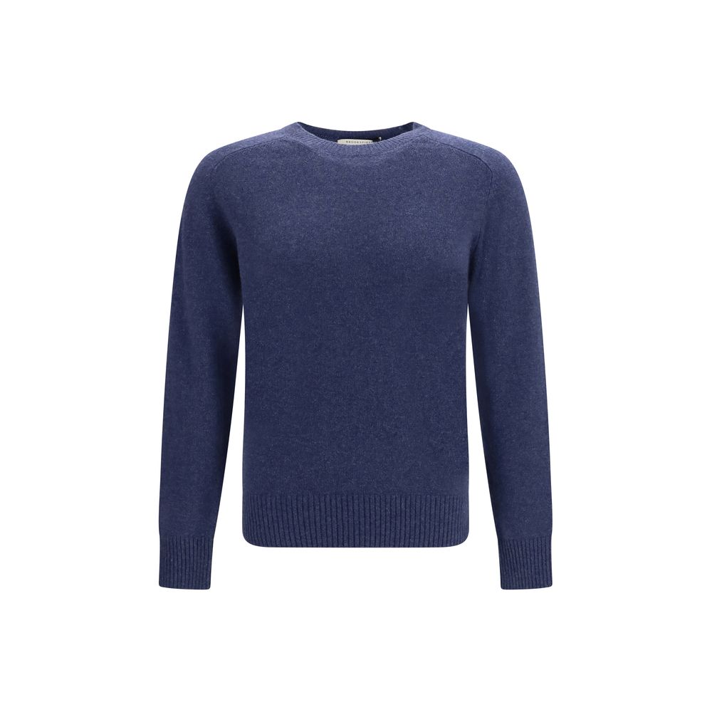 Blauer Kaschmirpullover