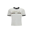Weißes Baumwoll-T-Shirt