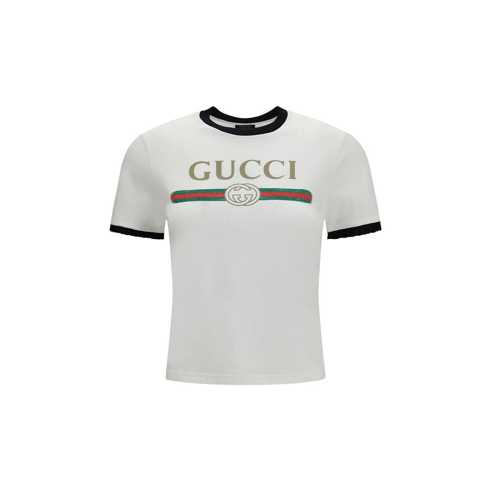 Weißes Baumwoll-T-Shirt